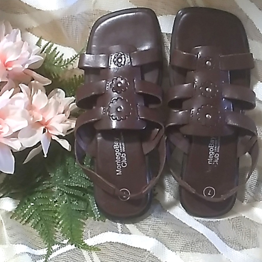 Very Cute Montego Bay Club Leather Sandals-Womans size 7